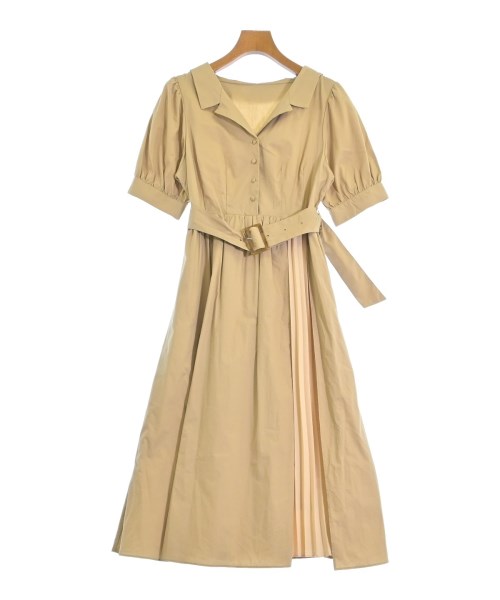 NICE CLAUP(ナイス　クラップ)シャツワンピース ベージュ サイズ:F/2200673006028