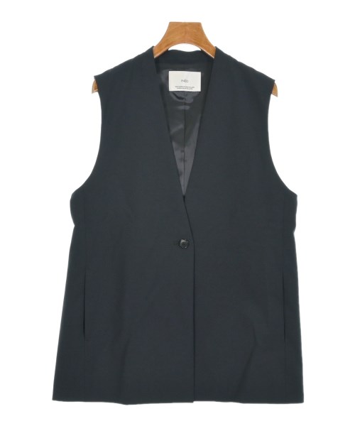 INED(イネド)ノーカラージャケット 紺 サイズ:9(M位)/2200653402048