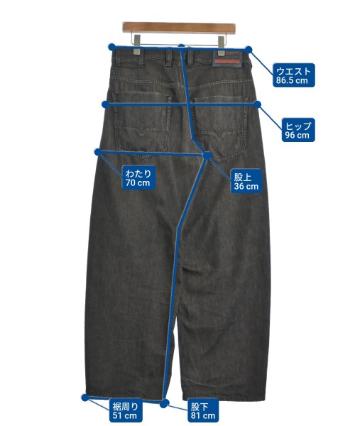DIESEL（ディーゼル）デニムパンツ 黒 サイズ:30(M位) メンズ/2200681805033