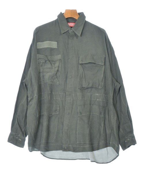 DIESEL(ディーゼル)カジュアルシャツ カーキ サイズ:46(M位)/2200655703198
