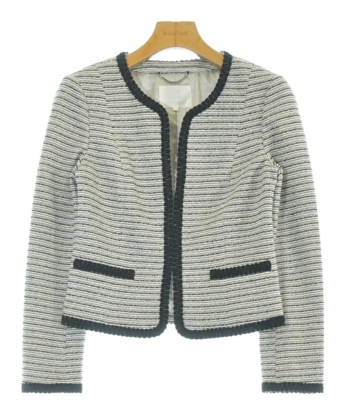 23区(ニジューサンク)ノーカラージャケット 白 サイズ:32(XS位)/2200669289183