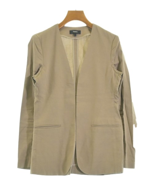 Theory(セオリー)ノーカラージャケット ベージュ サイズ:2(M位)/2200652978025