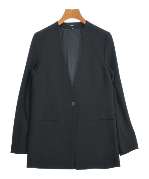Theory(セオリー)ノーカラージャケット 黒 サイズ:00(XS位)/2200667669536