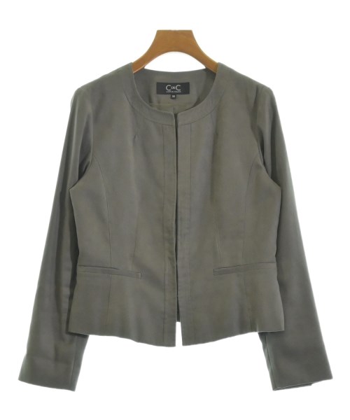 COUP DE CHANCE(クードシャンス)ノーカラージャケット グレー サイズ:38(M位)/2200651745017