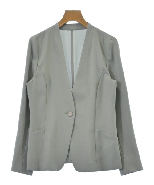INDIVI(インディヴィ)ノーカラージャケット グレー サイズ:38(M位)/2200638448085