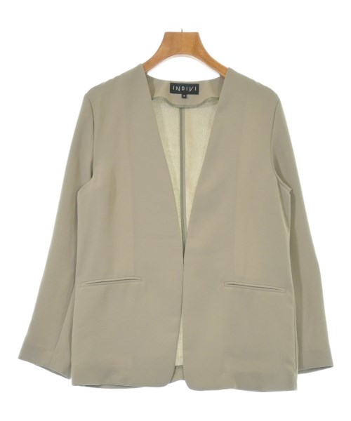 INDIVI(インディヴィ)ノーカラージャケット ベージュ サイズ:36(S位)/2200590222105