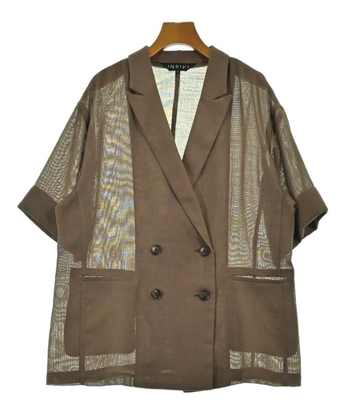 INDIVI(インディヴィ)ジャケット 茶 サイズ:15(XXL位)/2200607713084