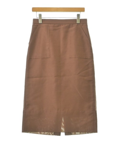 UNTITLED(アンタイトル)ひざ丈スカート 茶 サイズ:3(L位)/2200609036013