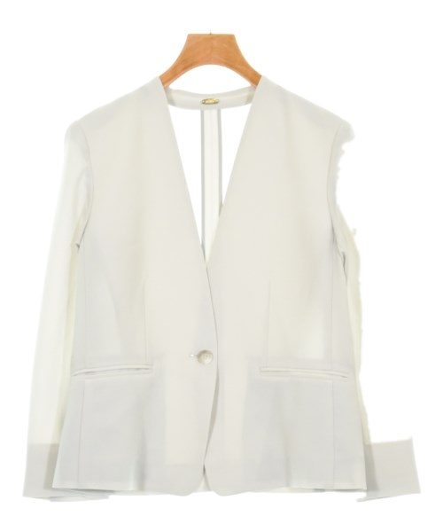 ROPE(ロペ)ノーカラージャケット 白 サイズ:36(S位)/2200637657037