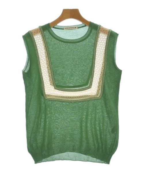 mina perhonen(ミナペルホネン)ベスト/ノースリーブ 緑 サイズ:38(M位)/2200660452036
