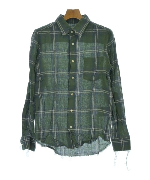 WHEREABOUTS(ウェアラバウツ)カジュアルシャツ 緑 サイズ:44(M位)/2200640521165