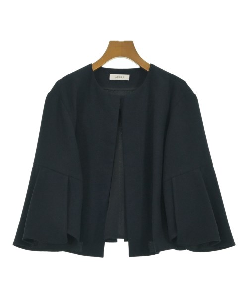ADORE(アドーア)ノーカラージャケット 紺 サイズ:36(S位)/2200660473048