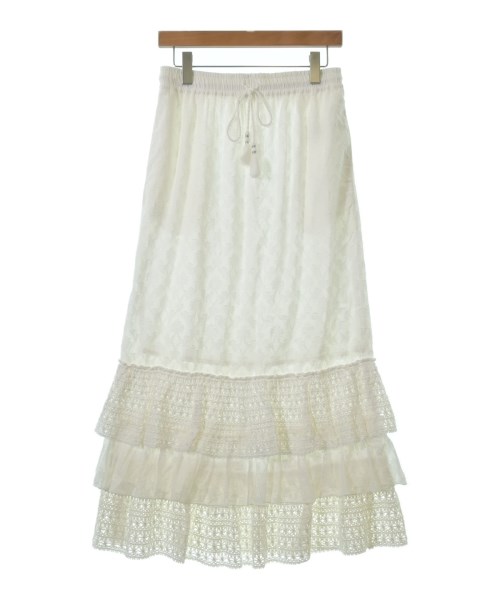 Simplicite(シンプリシテ)ロング・マキシ丈スカート 白 サイズ:F/2200608394022