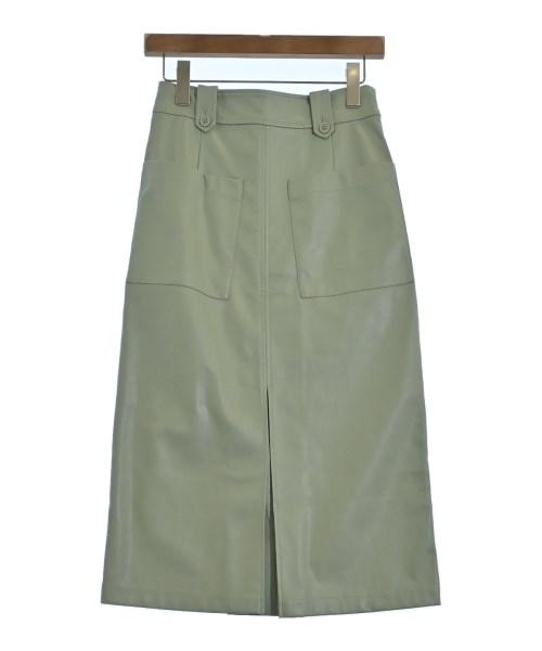 Simplicite(シンプリシテ)ひざ丈スカート 緑 サイズ:S/2200665592027