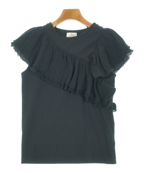 LANVIN en bleu(ランバンオンブルー)Tシャツ・カットソー 黒 サイズ:38(M位)/2200668686075