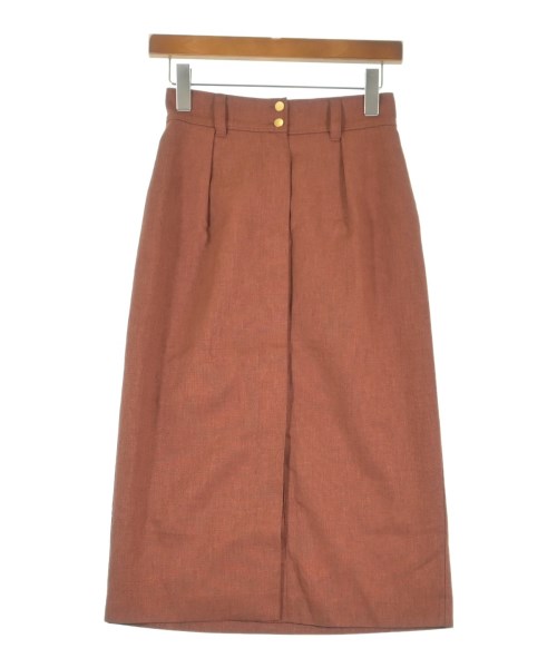 SHIPS(シップス)ひざ丈スカート 茶 サイズ:36(S位)/2200585336060
