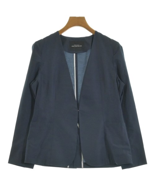 green label relaxing(グリーンレーベルリラクシング)ノーカラージャケット 紺 サイズ:38(M位)/2200664138080