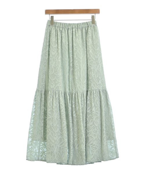 green label relaxing(グリーンレーベルリラクシング)ロング・マキシ丈スカート 緑 サイズ:F/2200663483037