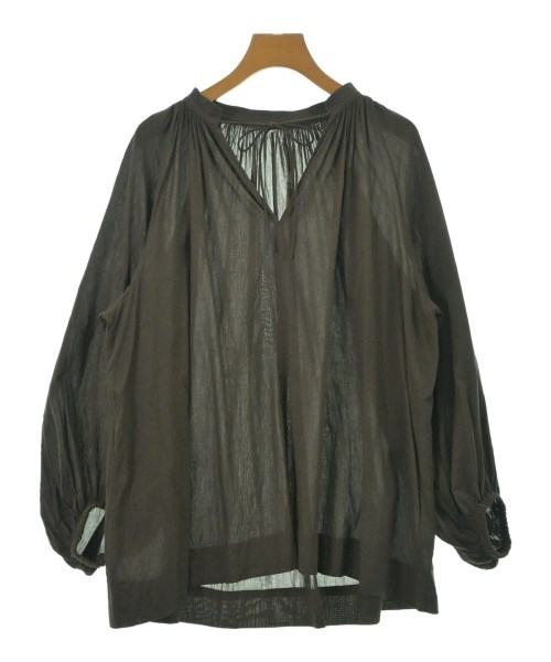 green label relaxing(グリーンレーベルリラクシング)ブラウス 茶 サイズ:F/2200668233040