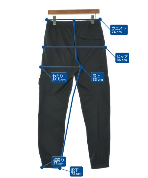 STONE ISLAND（ストーンアイランド）カーゴパンツ 黒 サイズ:30(M位) メンズ/2200683690019