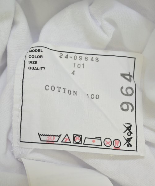 sacai（サカイ）Tシャツ・カットソー 白 サイズ:4(XL位) メンズ/2200589056056