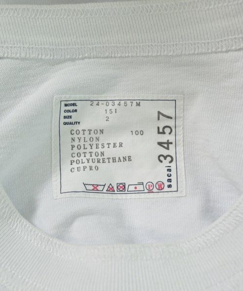 sacai（サカイ）Tシャツ・カットソー 白 サイズ:2(M位) メンズ/2200694276165