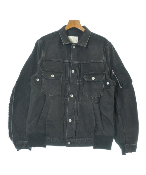sacai(サカイ)デニムジャケット 黒 サイズ:4(XL位)/2200653880013