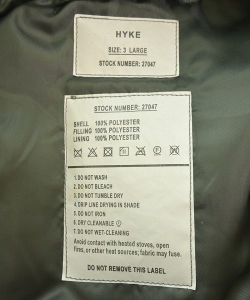 HYKE（ハイク）ミリタリーブルゾン グレー サイズ:L メンズ/2200620235020