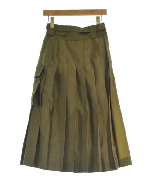 sacai（サカイ）ひざ丈スカート カーキ サイズ:0(XS位) レディース/2200628645067