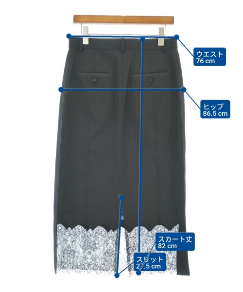 sacai（サカイ）ロング・マキシ丈スカート 黒 サイズ:3(L位) レディース/2200572760137