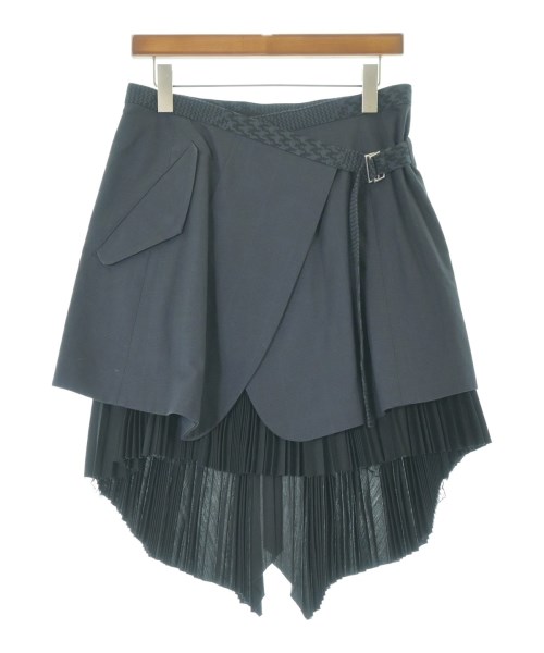 sacai(サカイ)ひざ丈スカート 紺 サイズ:2(M位)/2200698368057