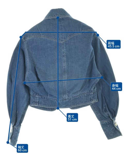 Mame Kurogouchi（マメクロゴウチ）デニムジャケット 青 サイズ:1(S位) レディース/2200636134089