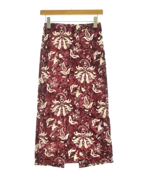 Mame Kurogouchi(マメ　クロゴウチ)ロング・マキシ丈スカート 赤 サイズ:1(S位)/2200662526049