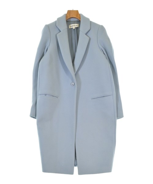 ENFOLD(エンフォルド)チェスターコート 青 サイズ:38(M位)/2200667912014