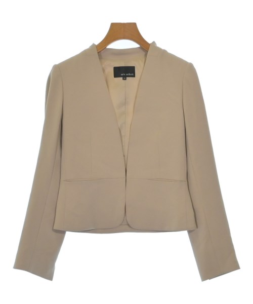 m's select(エムズセレクト)ノーカラージャケット ベージュ サイズ:34(XS位)/2200641072017