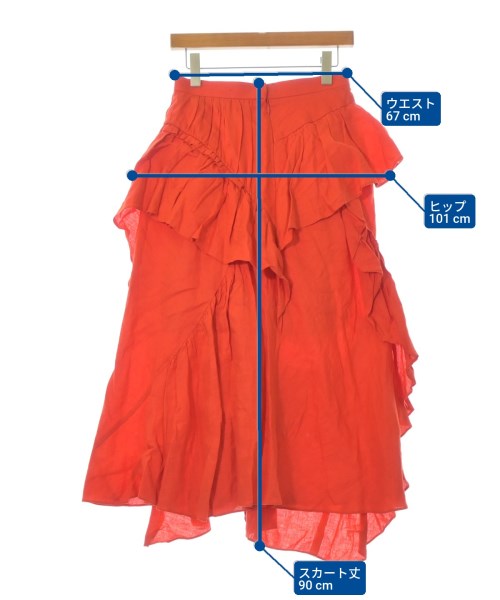 AKIRA NAKA（アキラナカ）ロング・マキシ丈スカート 赤 サイズ:2(M位) レディース/2200646928500