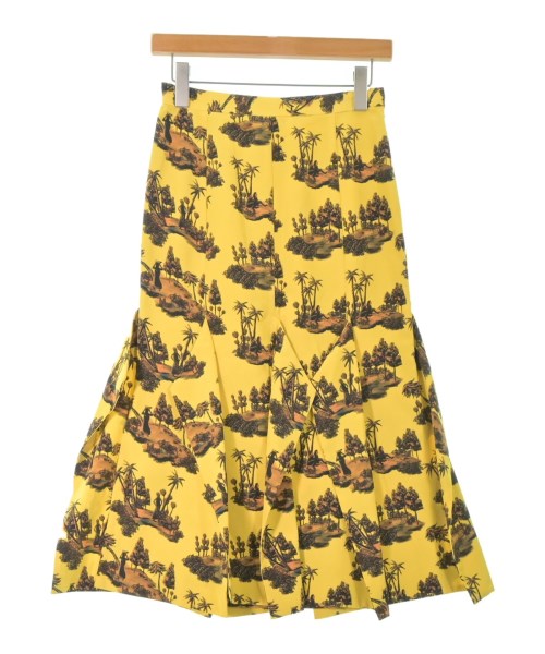 AKIRA NAKA(アキラナカ)ロング・マキシ丈スカート 黄 サイズ:36(S位)/2200663016082