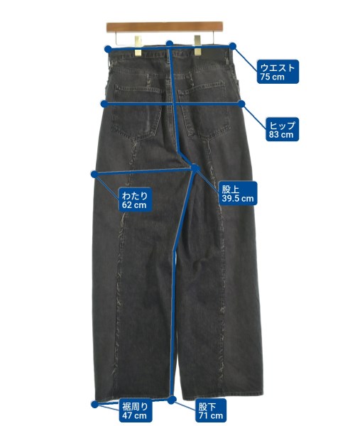 JIEDA（ジエダ）デニムパンツ 黒 サイズ:1(S位) メンズ/2200604324030