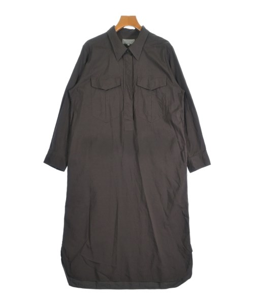 MARGARET HOWELL(マーガレットハウエル)シャツワンピース 茶 サイズ:1(S位)/2200669519013