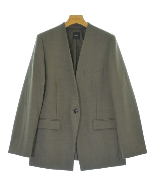 Spick and Span(スピックアンドスパン)ノーカラージャケット 茶 サイズ:38(M位)/2200703275011