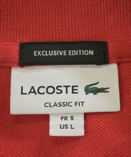 LACOSTE（ラコステ）ポロシャツ 赤 サイズ:5(XL位) メンズ/2200665340116