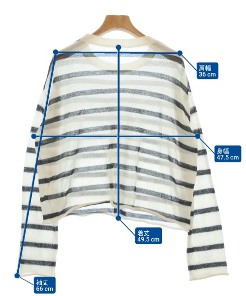 MUSE de Deuxieme Classe（ミューズドゥドゥーズィーエムクラス）ニット・セーター 白 サイズ:F レディース/2200616913017