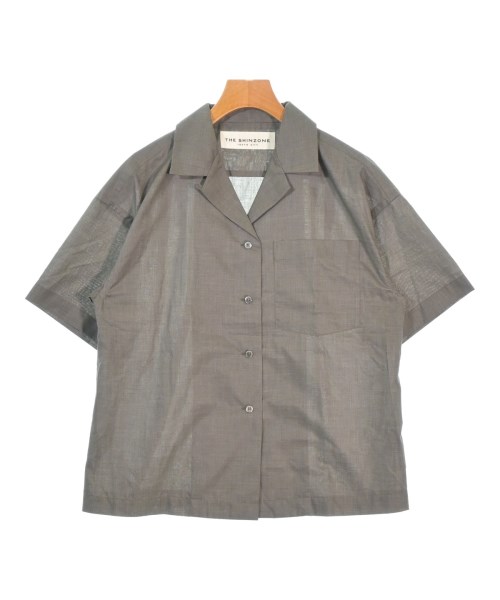 THE SHINZONE(ザシンゾーン)カジュアルシャツ グレー サイズ:34(XS位)/2200668057066
