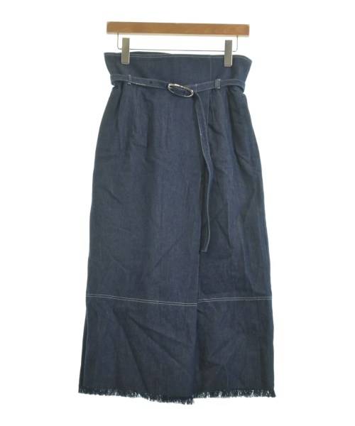 Mystrada(マイストラーダ)ロング・マキシ丈スカート 紺 サイズ:38(M位)/2200636631021