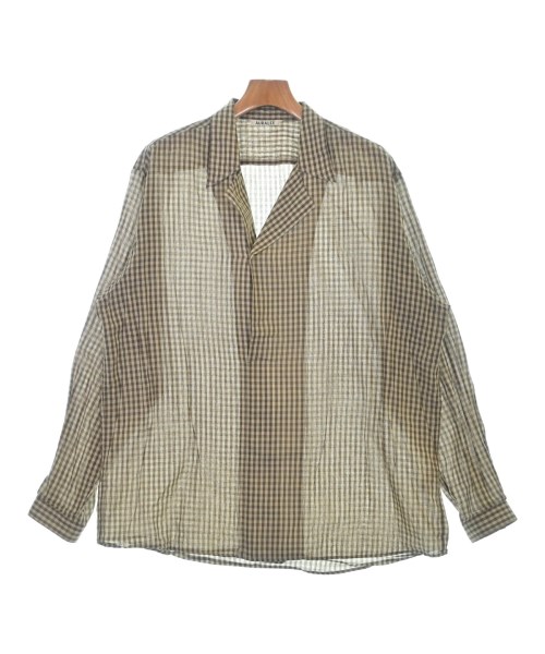 AURALEE(オーラリー)カジュアルシャツ 茶 サイズ:5(L位)/2200637927109