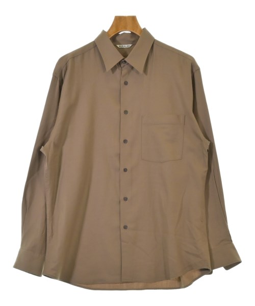 AURALEE(オーラリー)カジュアルシャツ 茶 サイズ:4(M位)/2200662441021