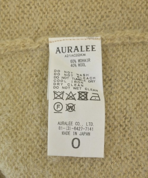 AURALEE（オーラリー）カーディガン ベージュ サイズ:0(XXS位) メンズ/2200704964068