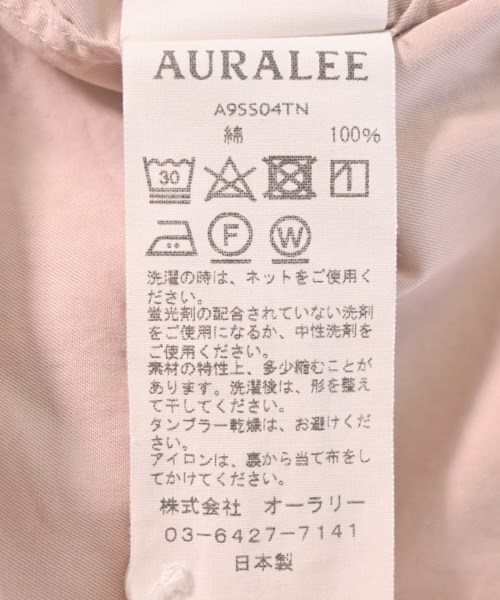 AURALEE（オーラリー）カジュアルシャツ ピンク サイズ:0(S位) レディース/2200589066024