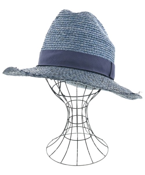 KIJIMA TAKAYUKI(キジマタカユキ)ストローハット 青 サイズ:3(L位)/2200639158341