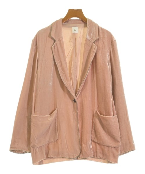 6(ROKU)(ロク)カジュアルジャケット ピンク サイズ:36(S位)/2200605757028